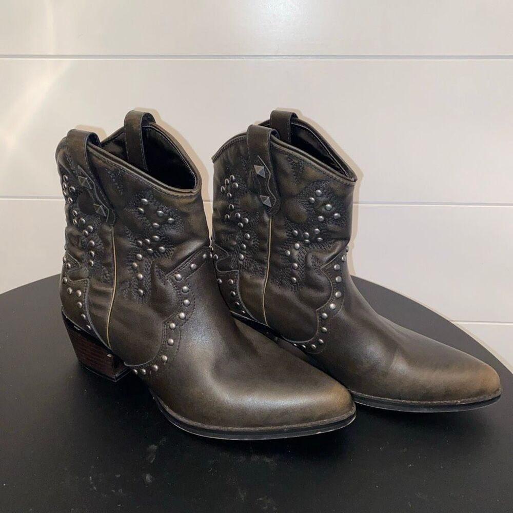 Bullboxer Women’s Dani Cowboy Boot Size 8.5 NWOB Brown